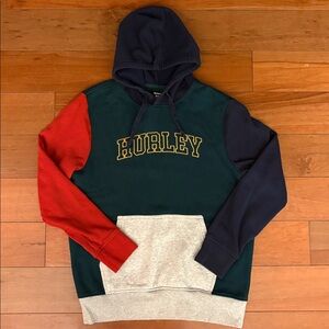 Retro Hurley Hoodie Sweatshirt Size Men’s Medium Colorblock Skater Surfer Y2K